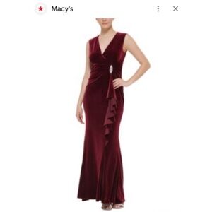 Jessica Howard burgundy formal evening gown